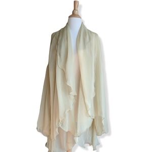 D&G goddess silk chiffon high low wrap | cape